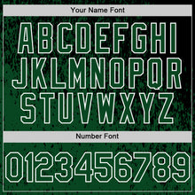 Charger l'image dans la galerie, Custom Black Green-White 3D Pattern Design Abstract Fragment Splatter Authentic Baseball Jersey