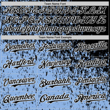 Charger l'image dans la galerie, Custom Black Light Blue-White 3D Pattern Design Abstract Fragment Splatter Authentic Baseball Jersey