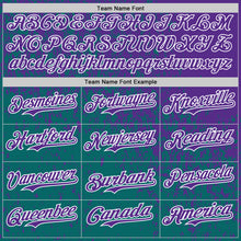 Load image into Gallery viewer, Custom Purple Teal-White 3D Pattern Design Abstract Fragment Splatter Authentic Baseball Jersey