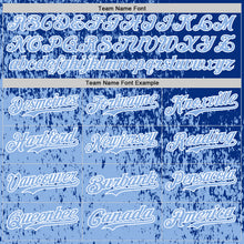 Загрузить изображение в средство просмотра галереи, Custom Royal Light Blue-White 3D Pattern Design Abstract Fragment Splatter Authentic Baseball Jersey