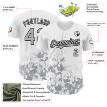 Charger l'image dans la galerie, Custom White Gray-Black Splatter Authentic Baseball Jersey
