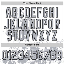 Charger l'image dans la galerie, Custom White Gray-Black Splatter Authentic Baseball Jersey