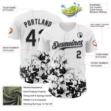 Charger l'image dans la galerie, Custom White Black-Gray Splatter Authentic Baseball Jersey
