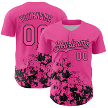 Charger l'image dans la galerie, Custom Pink Black Splatter Authentic Baseball Jersey