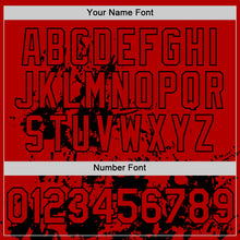 Charger l'image dans la galerie, Custom Red Black Splatter Authentic Baseball Jersey