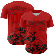 Charger l'image dans la galerie, Custom Red Black Splatter Authentic Baseball Jersey