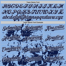 Charger l'image dans la galerie, Custom Light Blue Navy-Gray Splatter Authentic Baseball Jersey