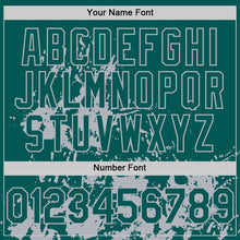 Charger l'image dans la galerie, Custom Midnight Green Gray Splatter Authentic Baseball Jersey