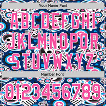 Load image into Gallery viewer, Custom Royal Pink-White Sugar Skull Day of the Dead Mexican Folk Art Authentic Baseball Jersey