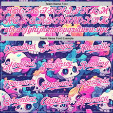 Load image into Gallery viewer, Custom Purple Pink-White Sugar Skull Day of the Dead Mexican Folk Art Authentic Baseball Jersey