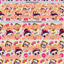 Charger l'image dans la galerie, Custom Cream Orange Sugar Skull Day of the Dead Mexican Folk Art Authentic Baseball Jersey