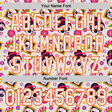 Charger l'image dans la galerie, Custom Cream Orange Sugar Skull Day of the Dead Mexican Folk Art Authentic Baseball Jersey