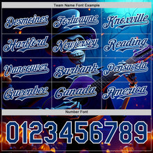 Charger l'image dans la galerie, Custom Black US Navy Blue-White Sugar Skull Day of the Dead Mexican Folk Art Authentic Baseball Jersey