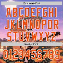 Load image into Gallery viewer, Custom Purple Orange-White Sugar Skull Day of the Dead Mexican Folk Art Authentic Baseball Jersey