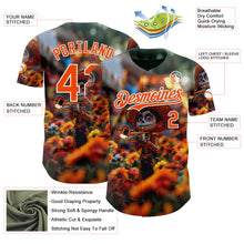 Load image into Gallery viewer, Custom Black Orange-White Sugar Skull Day of the Dead Mexican Folk Art Authentic Baseball Jersey