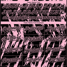 Load image into Gallery viewer, Custom Black Light Pink 3D Pattern Design Splatter Torn Sharp Brush Stroke Authentic Baseball Jersey