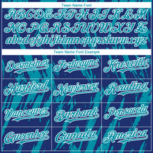 Laden Sie das Bild in den Galerie-Viewer, Custom Royal Teal-White 3D Pattern Design Splatter Torn Sharp Brush Stroke Authentic Baseball Jersey
