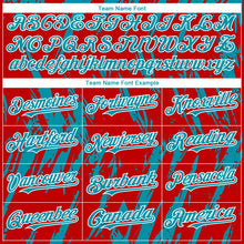 Charger l'image dans la galerie, Custom Red Teal-White 3D Pattern Design Splatter Torn Sharp Brush Stroke Authentic Baseball Jersey