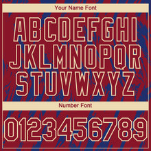 Load image into Gallery viewer, Custom Crimson Cream-Royal 3D Pattern Design Splatter Torn Sharp Brush Stroke Authentic Baseball Jersey