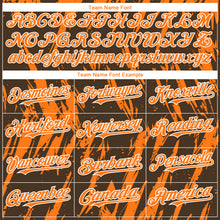 Загрузить изображение в средство просмотра галереи, Custom Brown Bay Orange-White 3D Pattern Design Splatter Torn Sharp Brush Stroke Authentic Baseball Jersey