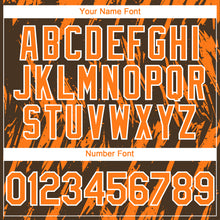 Загрузить изображение в средство просмотра галереи, Custom Brown Bay Orange-White 3D Pattern Design Splatter Torn Sharp Brush Stroke Authentic Baseball Jersey