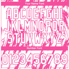 Загрузить изображение в средство просмотра галереи, Custom White Pink 3D Pattern Design Splatter Torn Sharp Brush Stroke Authentic Baseball Jersey