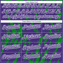 Загрузить изображение в средство просмотра галереи, Custom Purple White-Grass Green 3D Pattern Design Splatter Torn Sharp Brush Stroke Authentic Baseball Jersey