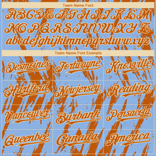 Load image into Gallery viewer, Custom Light Blue Bay Orange-Cream 3D Pattern Design Splatter Torn Sharp Brush Stroke Authentic Baseball Jersey