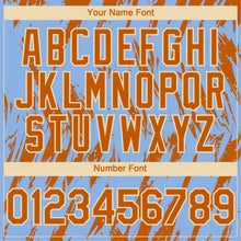 Load image into Gallery viewer, Custom Light Blue Bay Orange-Cream 3D Pattern Design Splatter Torn Sharp Brush Stroke Authentic Baseball Jersey