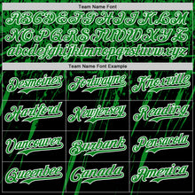 Load image into Gallery viewer, Custom Black Grass Green-White Distressed Scratch Brush Stroke Authentic Baseball Jersey
