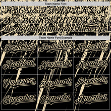 Загрузить изображение в средство просмотра галереи, Custom Black Cream Distressed Scratch Brush Stroke Authentic Baseball Jersey