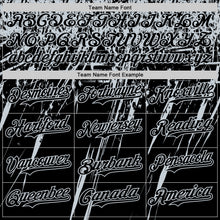 Загрузить изображение в средство просмотра галереи, Custom Black Silver Distressed Scratch Brush Stroke Authentic Baseball Jersey