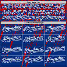 Загрузить изображение в средство просмотра галереи, Custom Royal Red-White Distressed Scratch Brush Stroke Authentic Baseball Jersey
