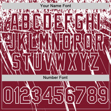 Загрузить изображение в средство просмотра галереи, Custom Crimson White Distressed Scratch Brush Stroke Authentic Baseball Jersey