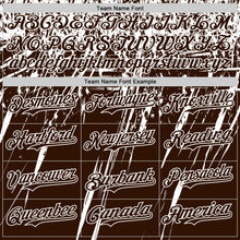 Загрузить изображение в средство просмотра галереи, Custom Brown White Distressed Scratch Brush Stroke Authentic Baseball Jersey