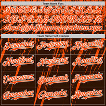 Charger l'image dans la galerie, Custom Brown Orange-White Distressed Scratch Brush Stroke Authentic Baseball Jersey