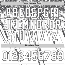 Загрузить изображение в средство просмотра галереи, Custom White Steel Gray Distressed Scratch Brush Stroke Authentic Baseball Jersey