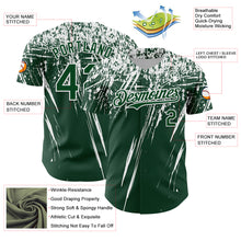 Laden Sie das Bild in den Galerie-Viewer, Custom Green White Distressed Scratch Brush Stroke Authentic Baseball Jersey