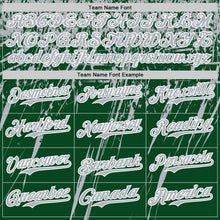 Load image into Gallery viewer, Custom Green Gray-White Distressed Scratch Brush Stroke Authentic Baseball Jersey
