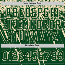 Charger l'image dans la galerie, Custom Green Cream Distressed Scratch Brush Stroke Authentic Baseball Jersey