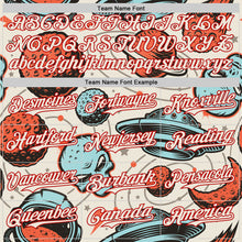 Load image into Gallery viewer, Custom Cream Red 3D Pattern Design Alien UFO Space Authentic Baseball Jersey