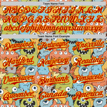 Load image into Gallery viewer, Custom White Red-Gold 3D Pattern Design Alien Monster Mash Authentic Baseball Jersey