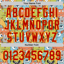 Load image into Gallery viewer, Custom White Red-Gold 3D Pattern Design Alien Monster Mash Authentic Baseball Jersey