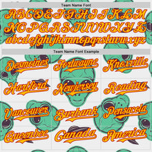 Load image into Gallery viewer, Custom White Gold-Red 3D Pattern Design Alien UFO Space Authentic Baseball Jersey