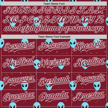 Load image into Gallery viewer, Custom Crimson White 3D Pattern Design Cartoon Alien Galaxy Authentic Baseball Jersey