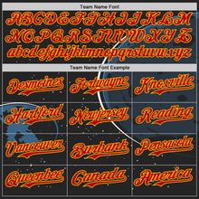 Load image into Gallery viewer, Custom Black Red-Gold 3D Pattern Design Alien UFO Saucer Authentic Baseball Jersey