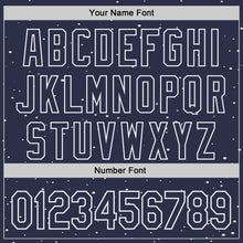 Laden Sie das Bild in den Galerie-Viewer, Custom Black Navy Orange-White 3D Pattern Design Alien UFO Galaxy Authentic Baseball Jersey