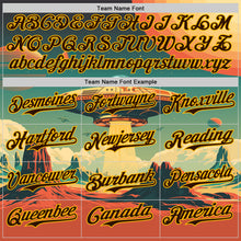 Load image into Gallery viewer, Custom Blue Brown Orange-Gold 3D Pattern Design Alien UFO Galaxy Authentic Baseball Jersey