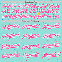 Load image into Gallery viewer, Custom Ice Blue Pink-White 3D Pattern Design Confetti Colorful Speckle Authentic Baseball Jersey
