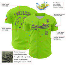 Загрузить изображение в средство просмотра галереи, Custom Neon Green Purple 3D Pattern Design Confetti Colorful Speckle Authentic Baseball Jersey